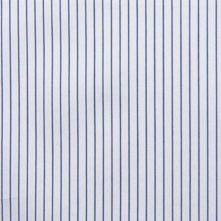 Bluewhite Thin Striped Dobby Jay Fabric